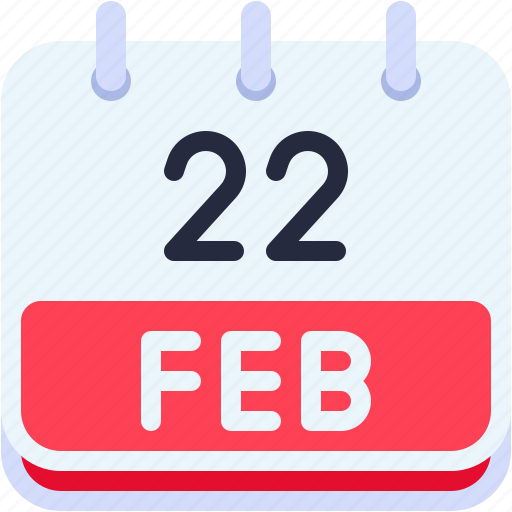 Calendar, february, twenty, two, date, monthly, time icon - Download on Iconfinder
