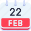 calendar, february, twenty, two, date, monthly, time, month, schedule 