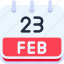 calendar, february, twenty, three, date, monthly, time, month, schedule 