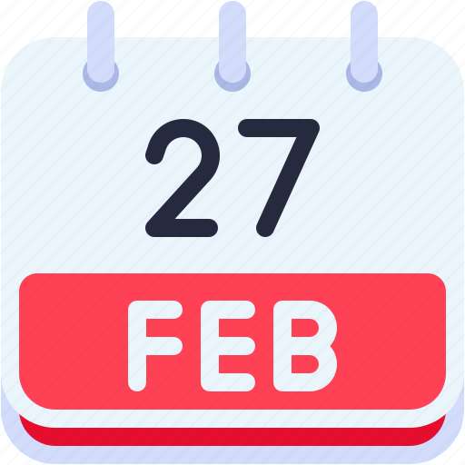 Calendar, february, twenty, seven, date, monthly, time icon - Download on Iconfinder
