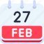 calendar, february, twenty, seven, date, monthly, time, month, schedule 