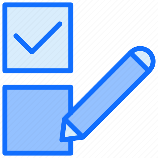 Pencil, feedback, task, tick, rating, complete icon - Download on Iconfinder