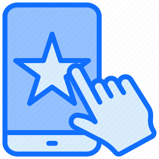 Mobile, review, like, click, rating, feedback, star icon - Download on Iconfinder