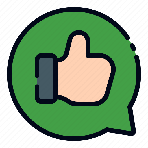 Like, comment, positive review, feedback, thumbs up, review, marketing icon - Download on Iconfinder