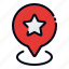 location, star, map pin, maps and location, favourite, marker, pin, seo, placeholder 