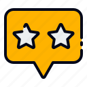 rate, star, chat, rating, testimonial, feedback, communication, message, customer satisfaction, rating stars