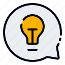 suggestion, idea, recomendation, suggestion box, chat, feedback, opinion, talk, lightbulb