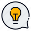suggestion, idea, recomendation, suggestion box, chat, feedback, opinion, talk, lightbulb 