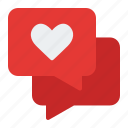 love, chat, heart, like, feedback, chat box, speech bubble, customer, favorite