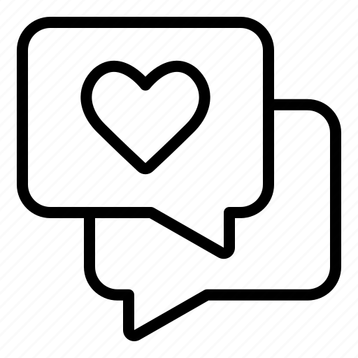 Love, chat, heart, like, feedback, chat box, communicationm icon - Download on Iconfinder