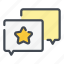 best, box, chat, favorite, feedback, review, star 