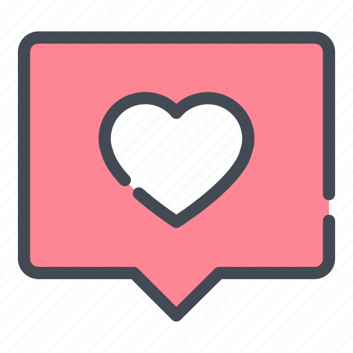 Box, feedback, heart, like, love, notification, review icon - Download on Iconfinder