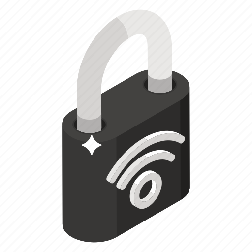 Padlock protection, technological padlock, wifi lock, wifi security, wireless lock icon - Download on Iconfinder