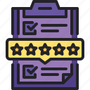 clipboard, star, rating, feedback, review