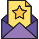 email, star, mail, message, envelope 
