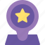 pin, location, star, map, placeholder 