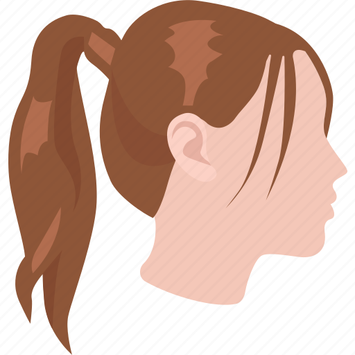 Girls, hair, pony, ponytail, style, tail, womens icon - Download on Iconfinder