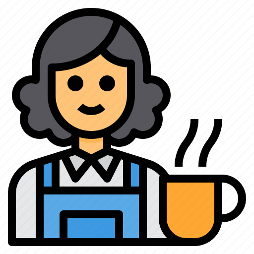 Barista, coffee, avatar, occupation, woman icon - Download on Iconfinder