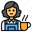 barista, coffee, avatar, occupation, woman 