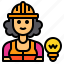 electrician, avatar, occupation, woman, job 
