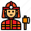 firemwoan, firefighter, avatar, occupation, woman 