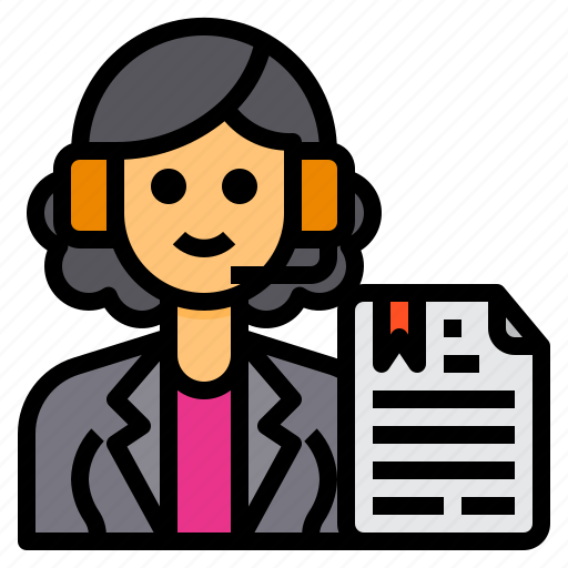 News, anchor, newsreader, avatar, occupation, woman icon - Download on Iconfinder