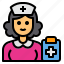 nurse, occupation, woman, avatar, hospital 