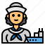 sailor, avatar, occupation, woman, job 