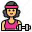 trainer, avatar, occupation, woman, fitness 