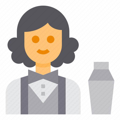 Bartender, avatar, occupation, woman, job icon - Download on Iconfinder