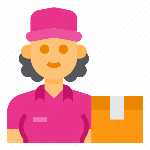 Delivery, woman, avatar, occupation, postman icon - Download on Iconfinder
