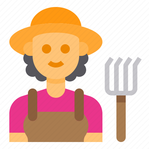 Farmer, woman, avatar, occupation, jobs icon - Download on Iconfinder