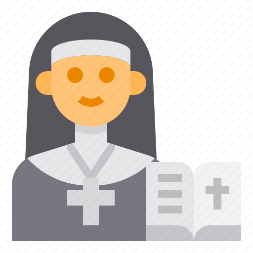 Nun, avatar, occupation, woman, bible icon - Download on Iconfinder