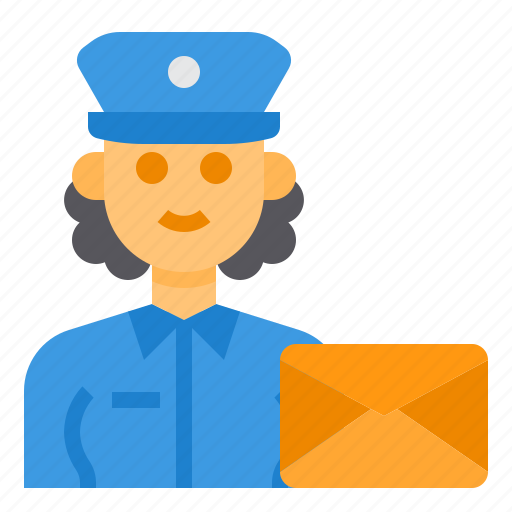 Postman, avatar, occupation, woman, mail icon - Download on Iconfinder