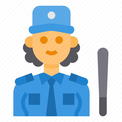 Security, woman, avatar, occupation, guard icon - Download on Iconfinder