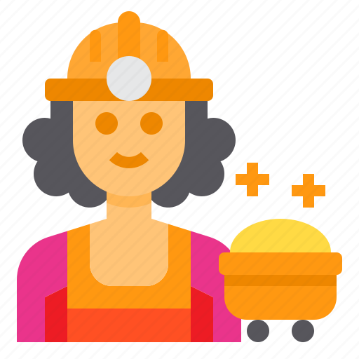 Worker, avatar, occupation, woman, mine icon - Download on Iconfinder