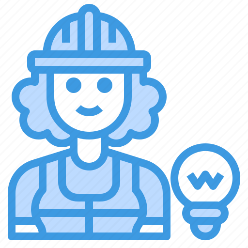 Electrician, avatar, occupation, woman, job icon - Download on Iconfinder