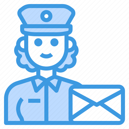 Postman, avatar, occupation, woman, mail icon - Download on Iconfinder