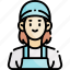 female, woman, career, profession, job, avatar, cleaning staff, cleaning service 