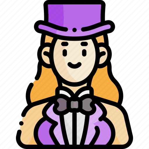 Female, woman, career, profession, job, avatar, magician icon - Download on Iconfinder