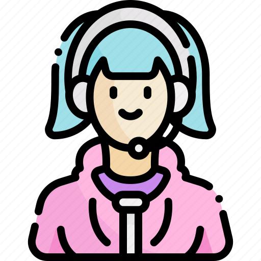 Female, woman, career, profession, job, avatar, gamer icon - Download on Iconfinder