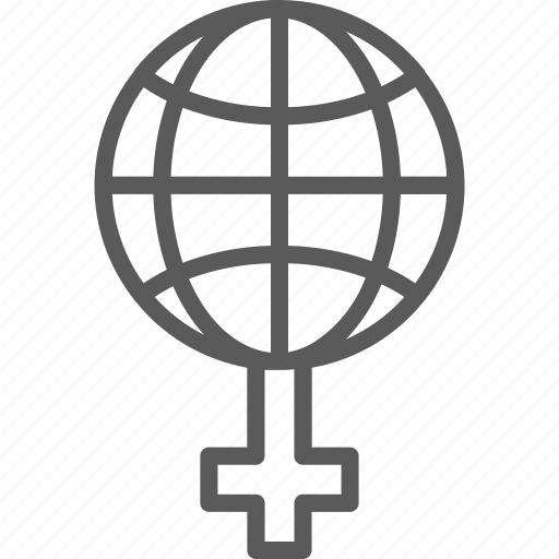 Business, female, feminism, globe, power, sign, world icon - Download on Iconfinder