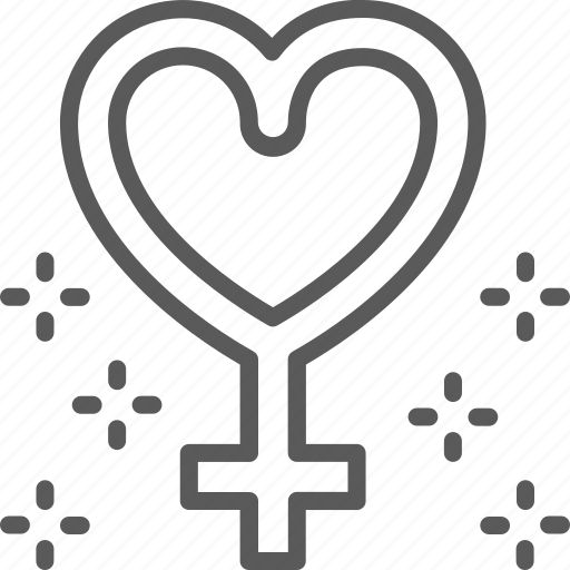 Female, feminism, gender, girl, line, power, women icon - Download on Iconfinder