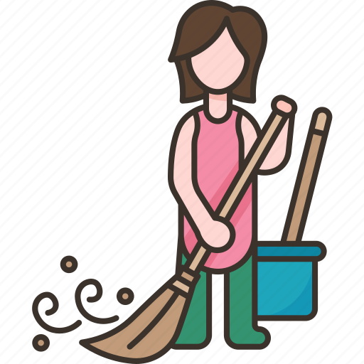 Housekeeper, cleaning, chores, dusting, housemaid icon - Download on Iconfinder