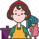 housewife, maid, cleaning, chores, domestic