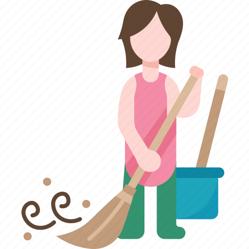 Housekeeper, cleaning, chores, dusting, housemaid icon - Download on Iconfinder