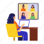conference, call, meeting, video, feminism, womanhood 