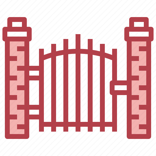 Fence, gate26, entrance, architecture, city, property, gateway icon - Download on Iconfinder