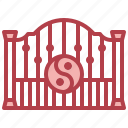 fence, gate7, entrance, architecture, city, property, gateway