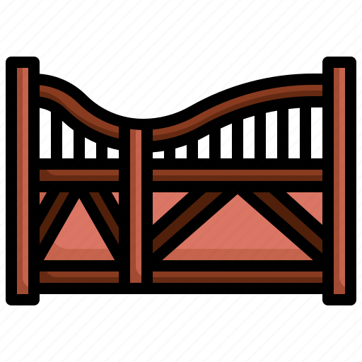 Fence, gate10, entrance, architecture, city, property, gateway icon - Download on Iconfinder